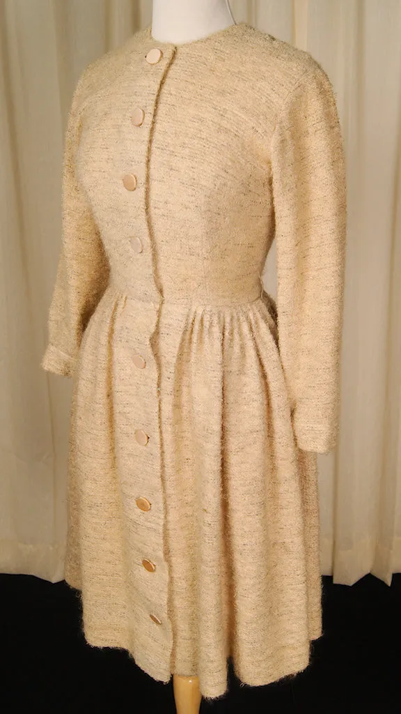 1950s Boucle Shirt Dress