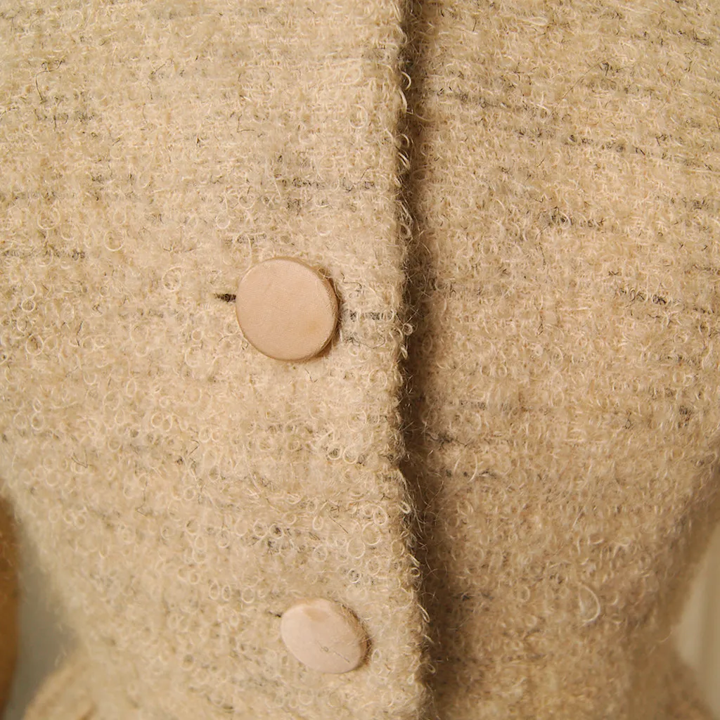 1950s Boucle Shirt Dress