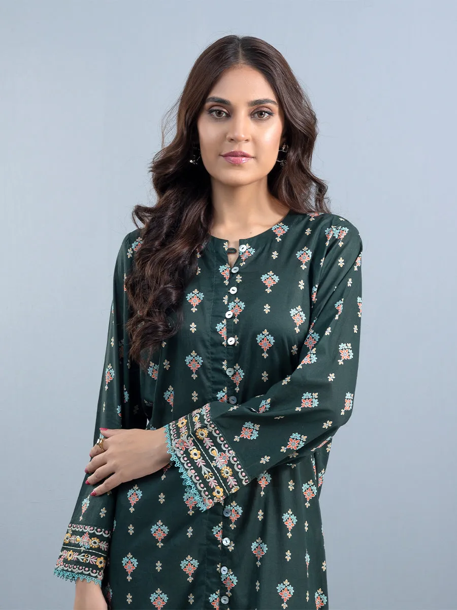 1pc - Printed Embroidered Lawn Shirt