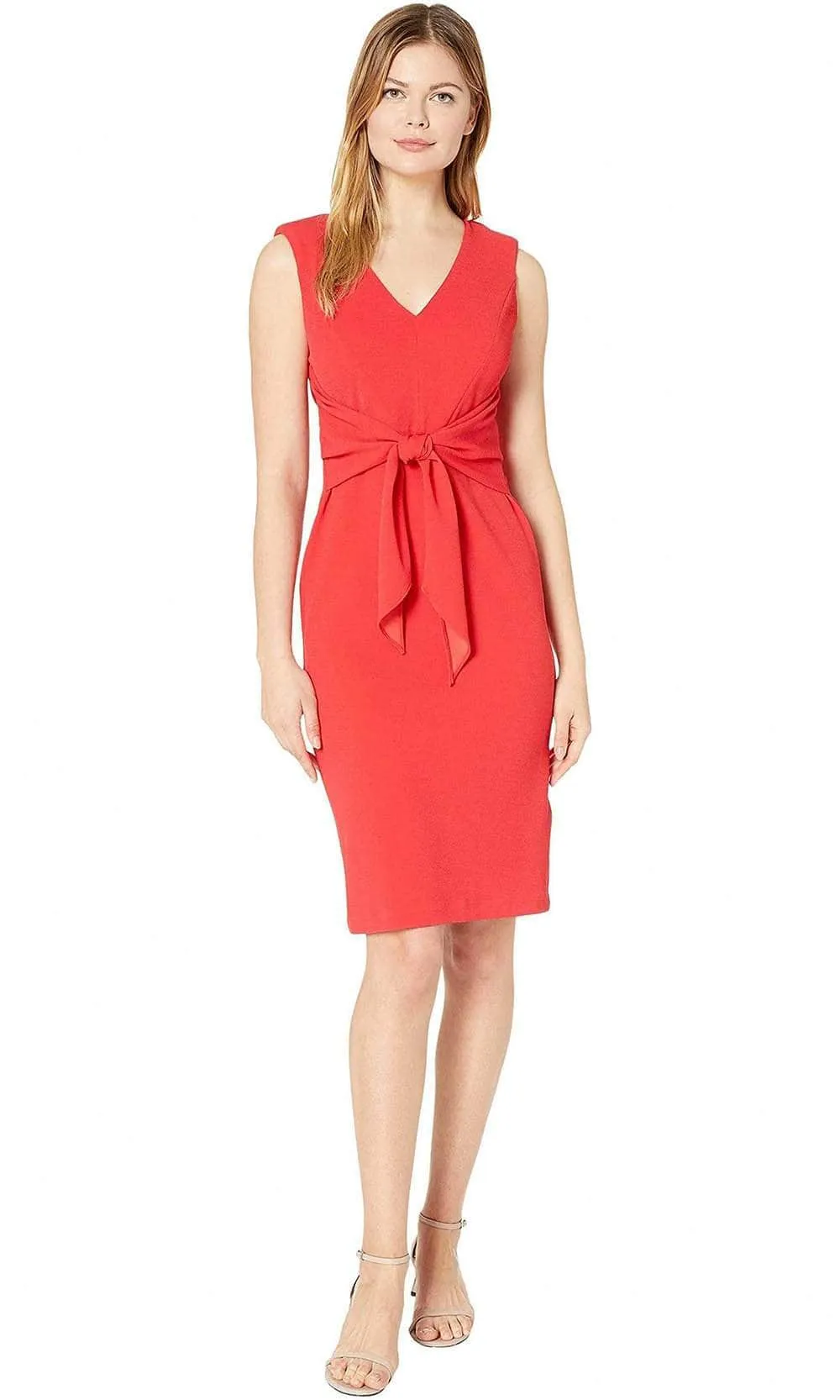 Adrianna Papell AP1D103907 - Tie Front Knee Length Cocktail Dress