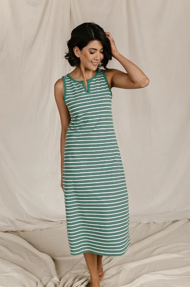 Ampersand Avenue Striped Midi Dress - Sweet Mint