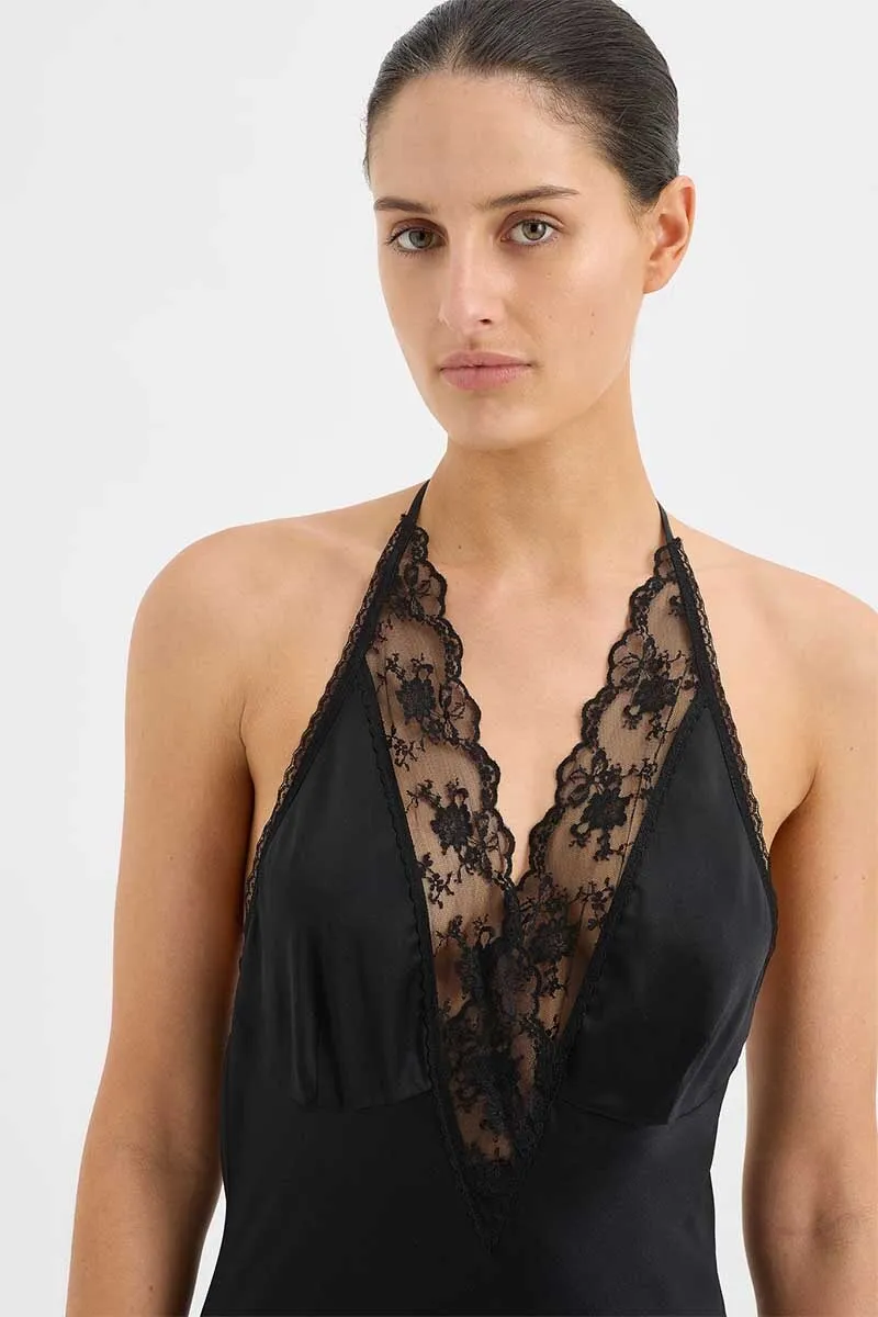 ARIES HALTER GOWN-BLACK