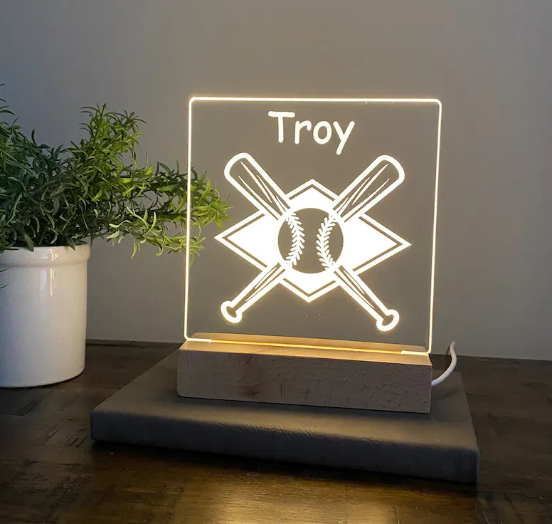 Baseball Led Night Lamp