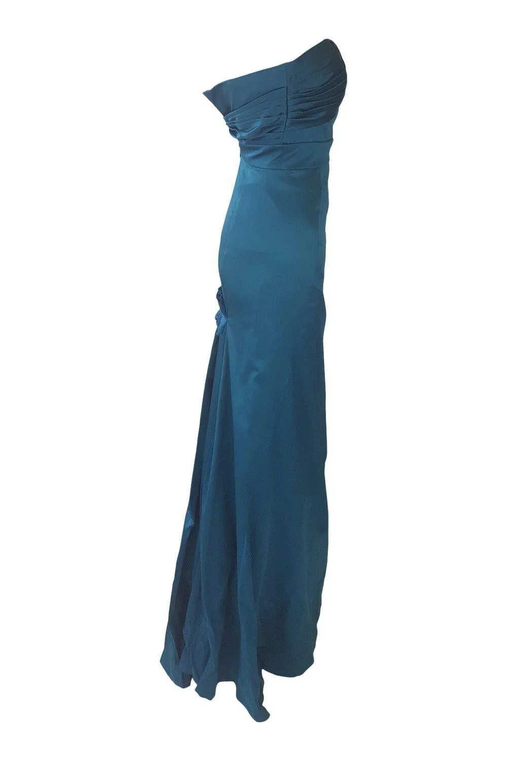 BCBGeneration Teal Green Strapless Fishtail Prom Gown (US 0 | UK 4)