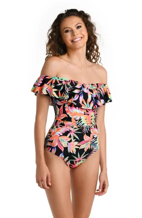 Best Escape Off Shoulder Ruffle One Piece