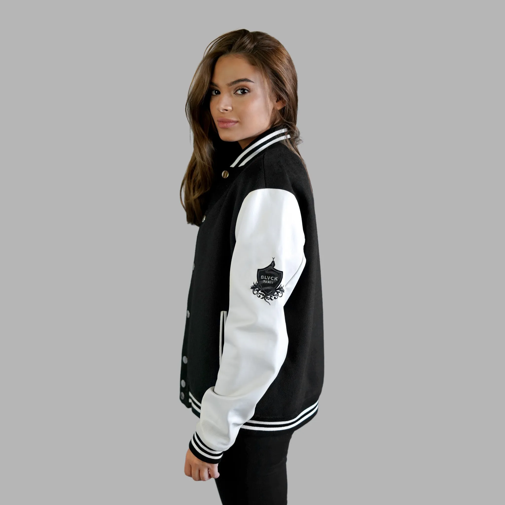 'Blvck x Whte Baseball' Jacket