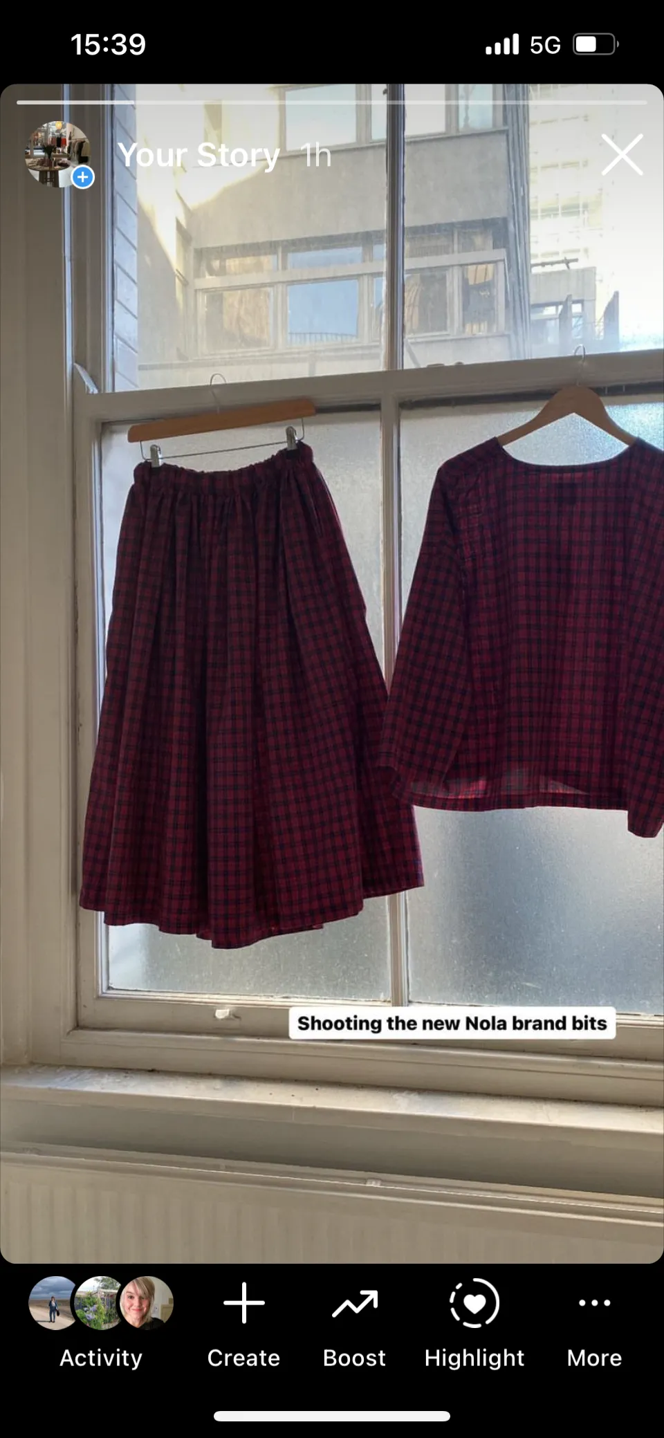 Dale Skirt in Red and Blue Check