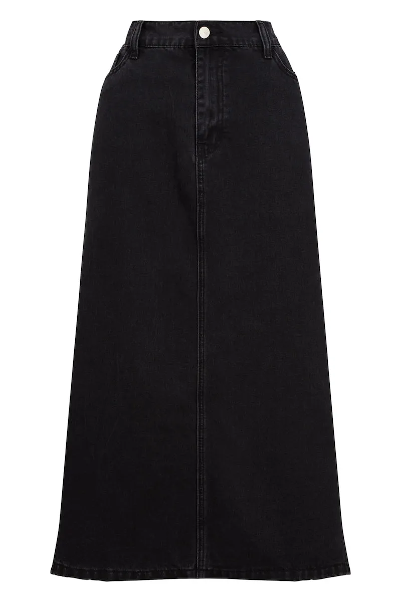 Dalton Denim Skirt, Slate