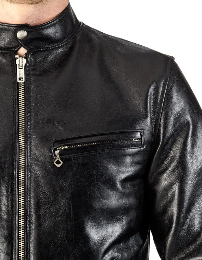 ENDURANCE - Leather Cafe Racer Jacket