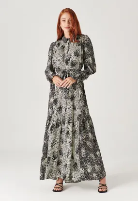 Ethnicprinted Shirt Gathered Dress