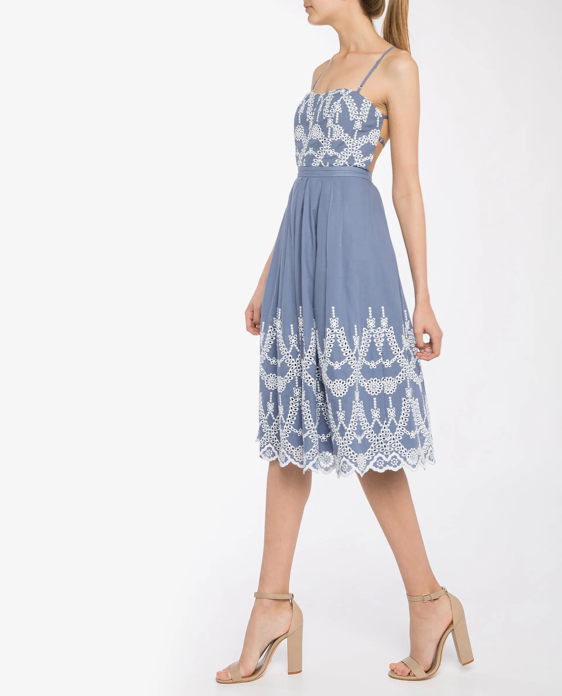 Eyelet Halter Dress