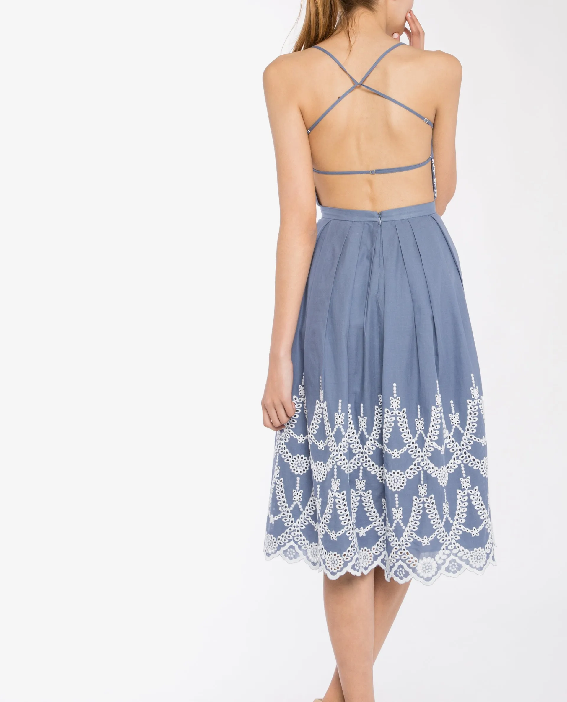 Eyelet Halter Dress