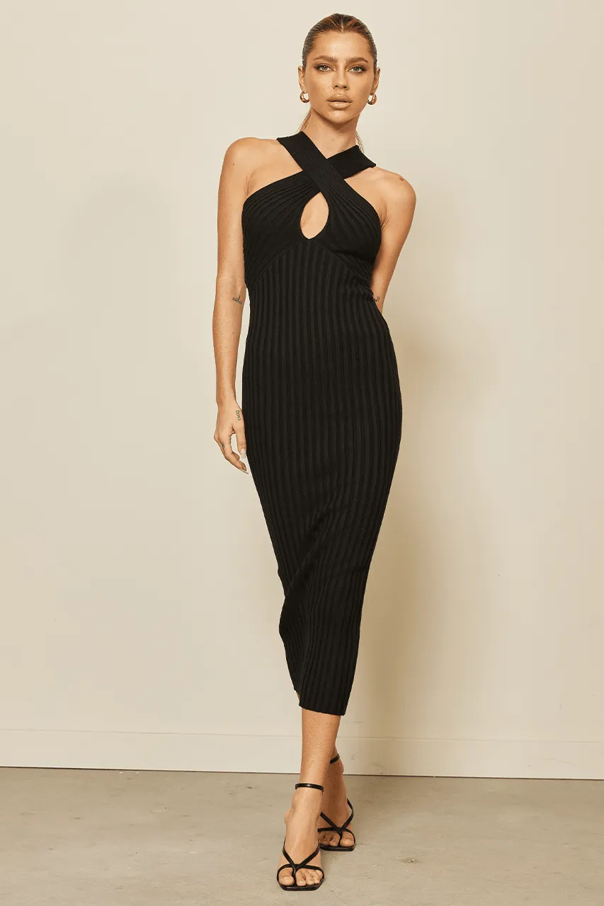 Ferne Midi Dress - Black