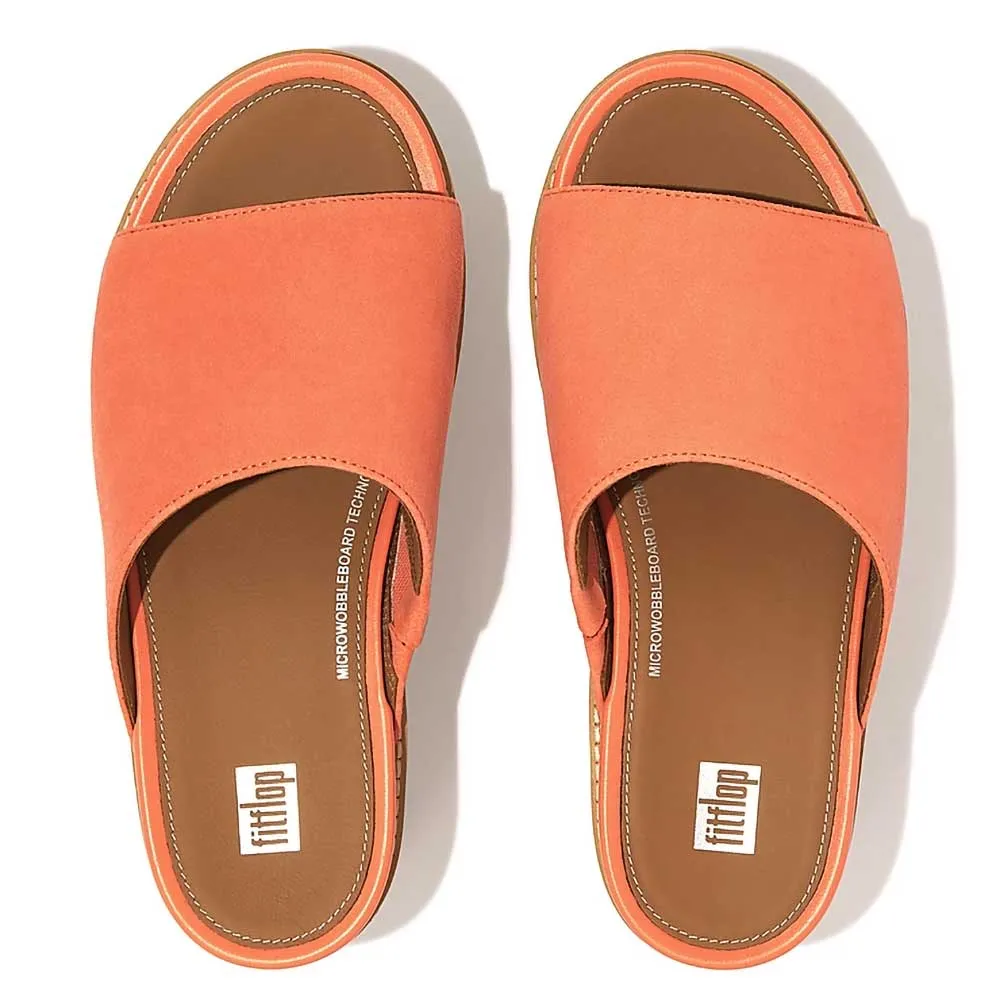 FitFlop Women's Eloise Cork-Wrap Slip-On Coral Suede