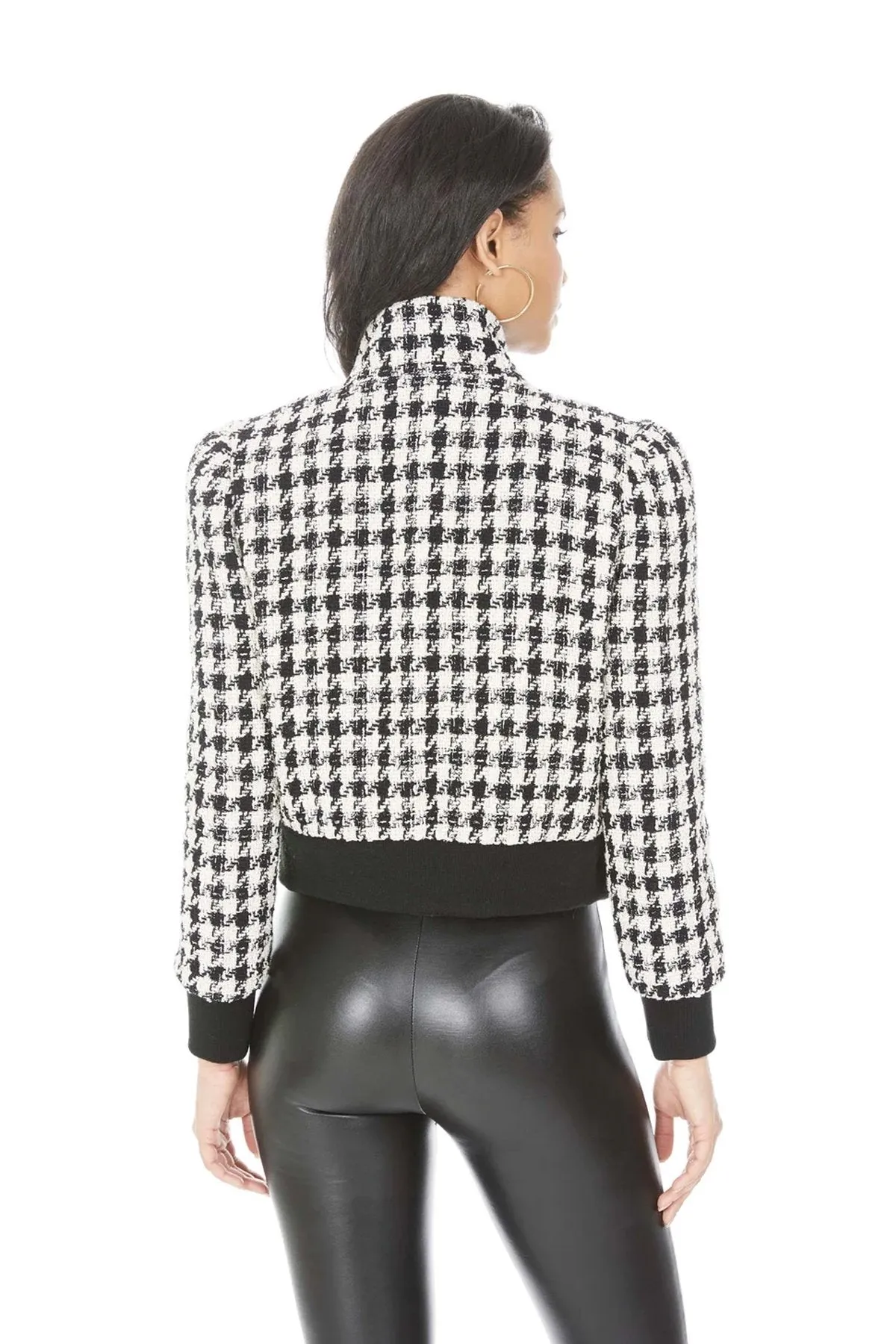 Generation Love Logan Houndstooth Bomber