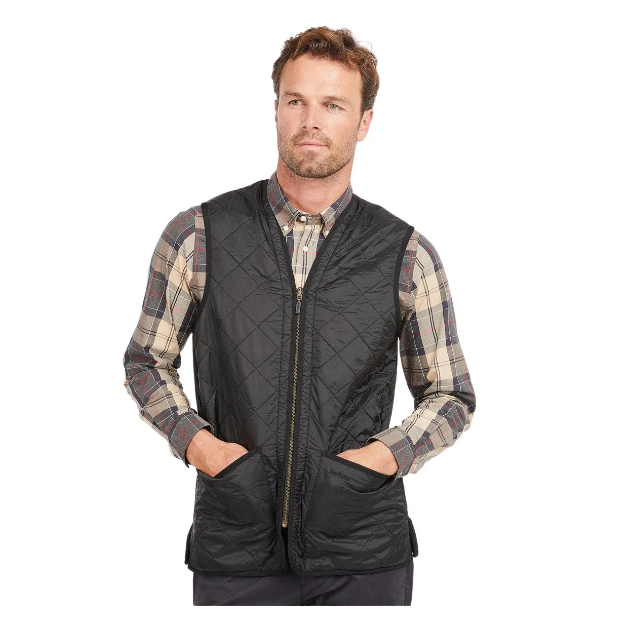 Gilet Uomo Barbour Polarquilt Zip-In Liner Nero