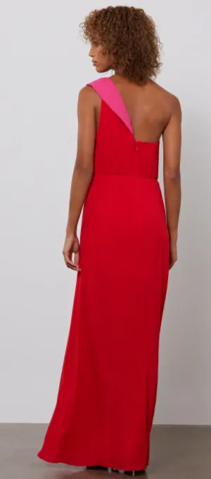 Harper One Shoulder Ruffle Gown