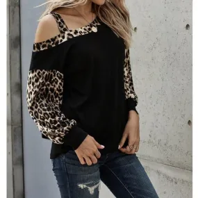 Leopard One Shoulder Top