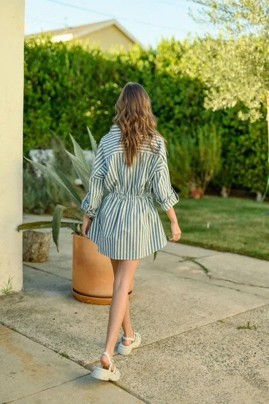 Liam Striped Shirt Dress