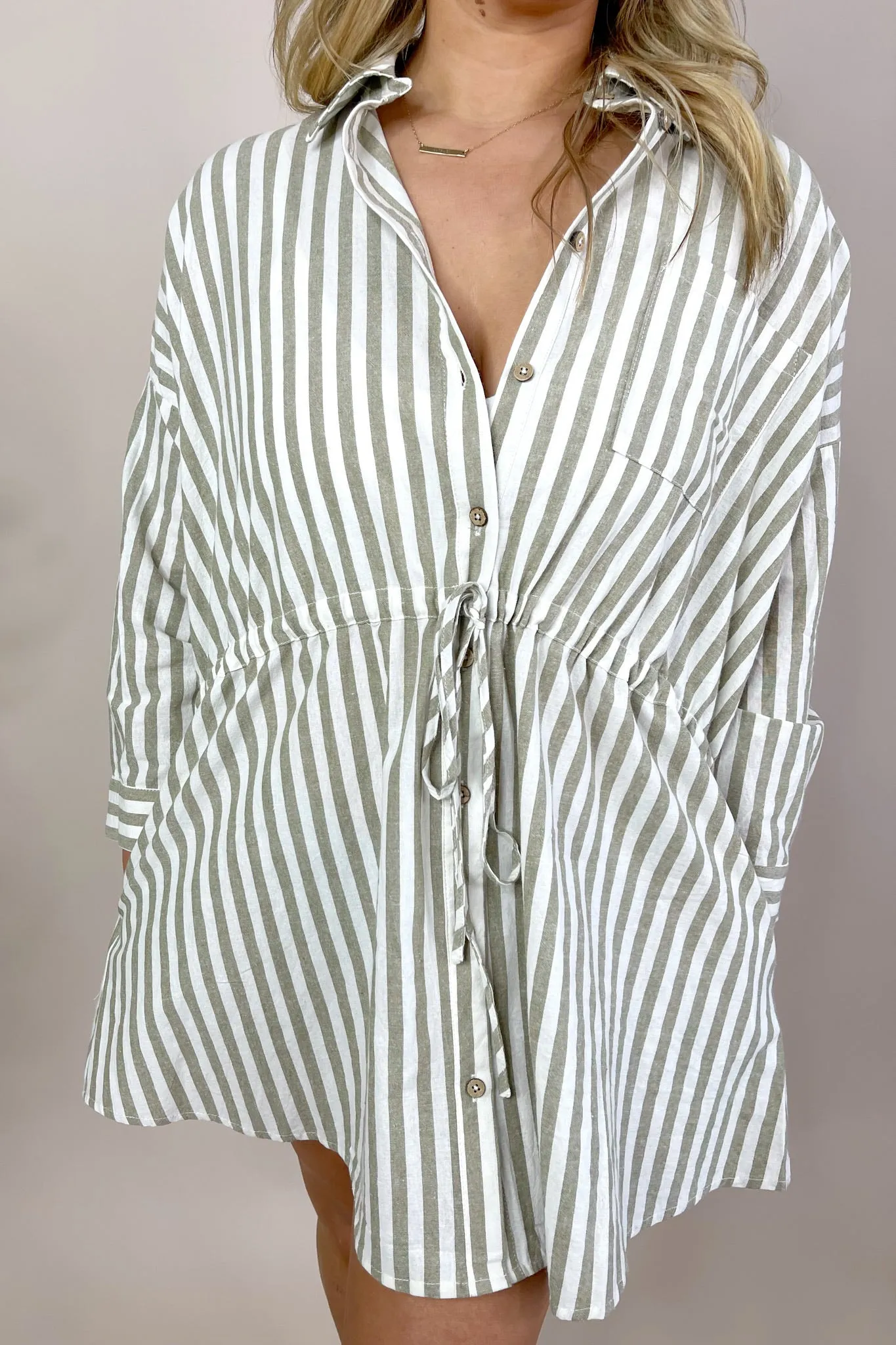 Liam Striped Shirt Dress