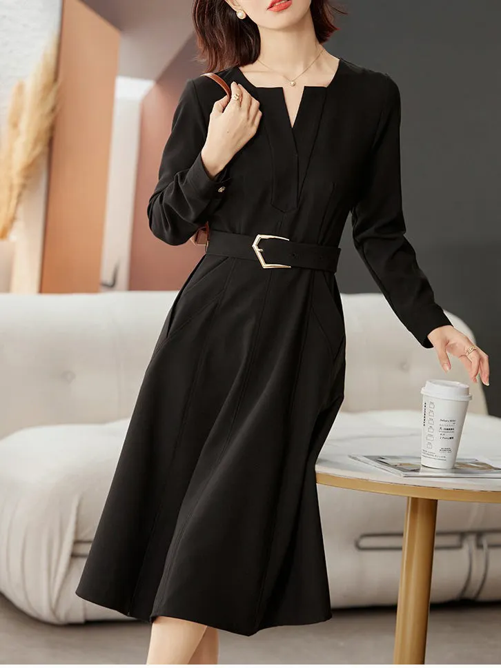 Lulu Long Sleeve Belted Dress