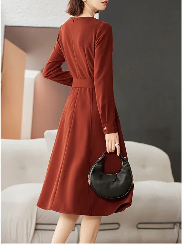 Lulu Long Sleeve Belted Dress