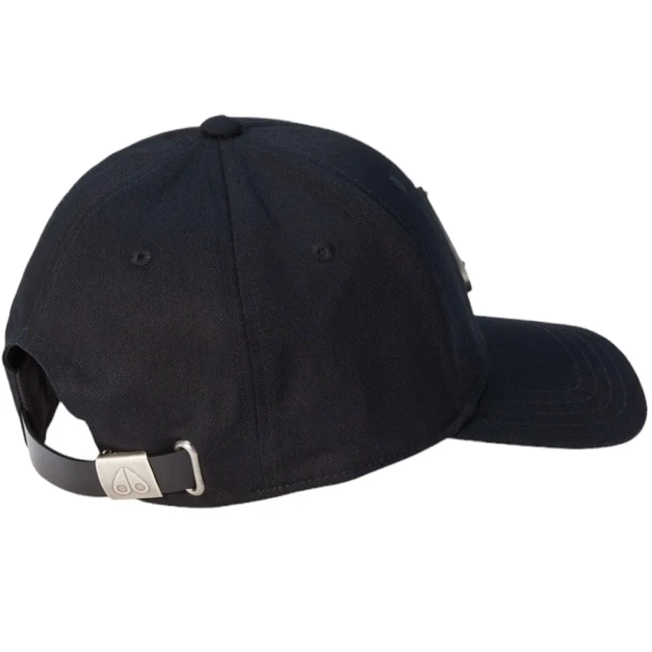 Moose Knuckles Logo Icon Cap (Black/Nickel Logo) M31MA534