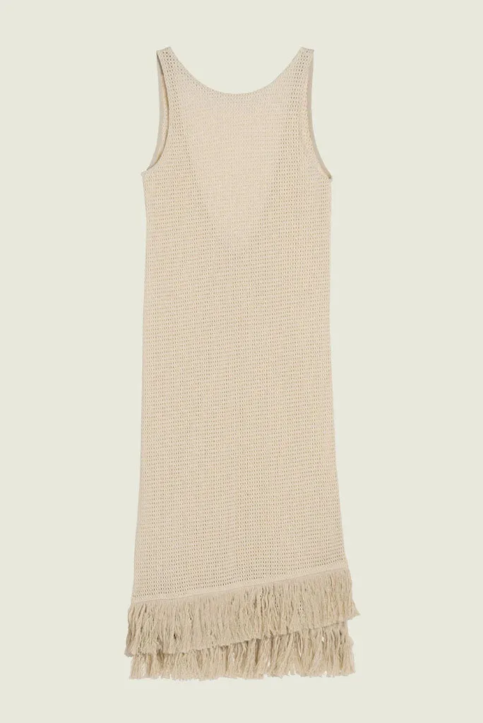 OAS ARI SLIP NET DRESS