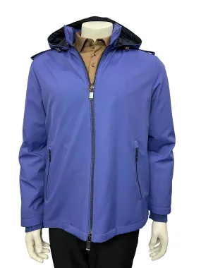 Pal Zileri Men's Zip Hooded Jacket - BLUE