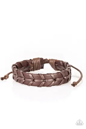 Paparazzi Navy Nautical - Brown Urban Bracelet