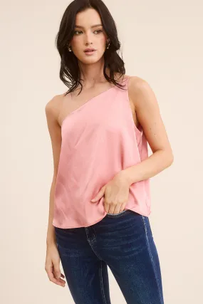 Pink One-Shoulder Top