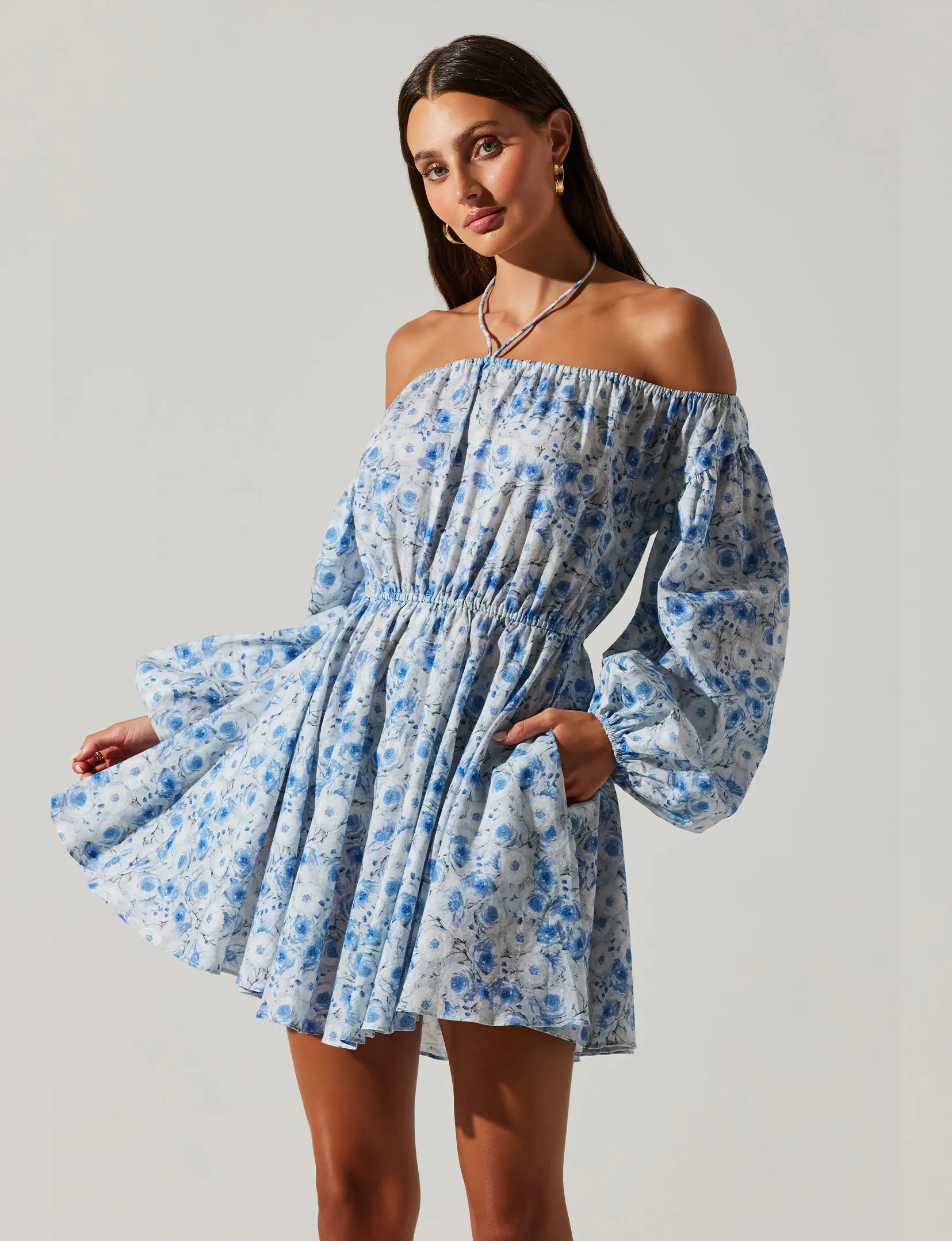 Sabine Dress, Blue Floral