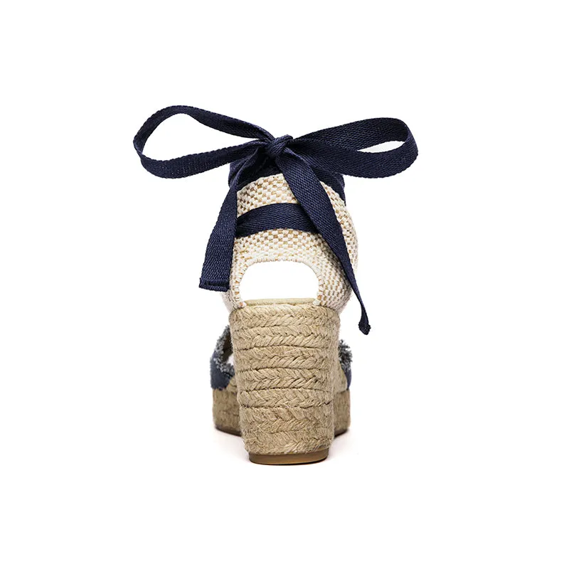 Sandal Espadrille in Navy