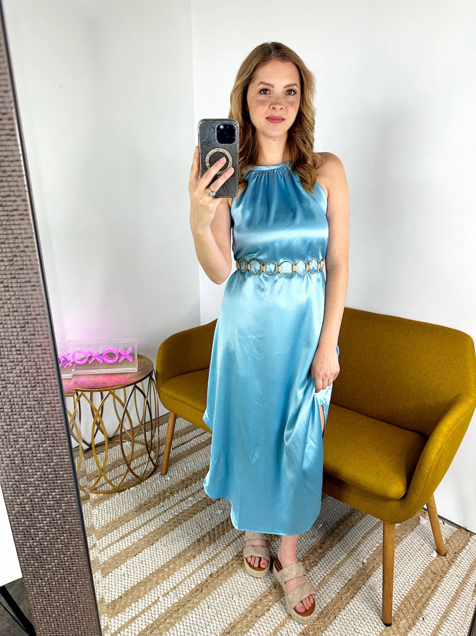 SIZE LARGE Take Me Away Midi Dress