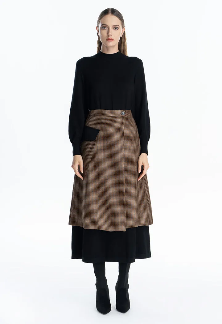 Solid Knitted Maxi Winter Dress