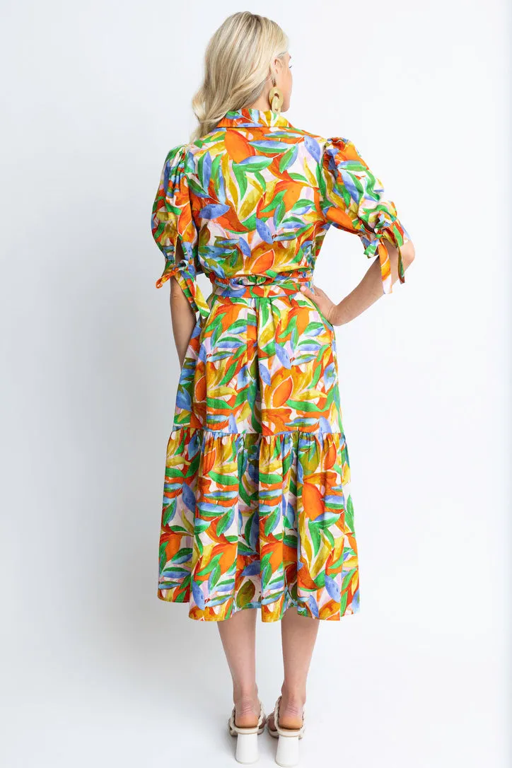 Tropical Island Maxi Shirt Dress