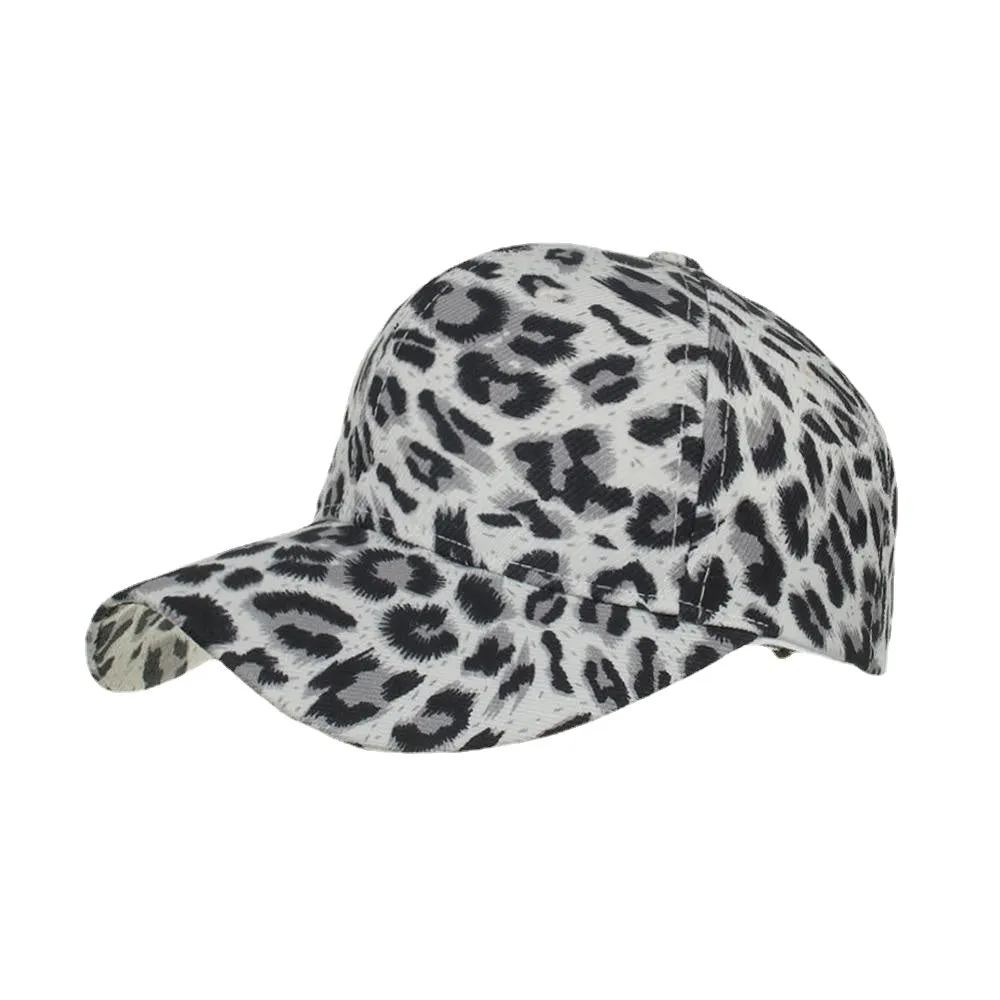 Women Men Leopard Baseball Cap Breathable Sun Hat