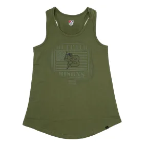 Women's New Era Bison Military Green Tank Top