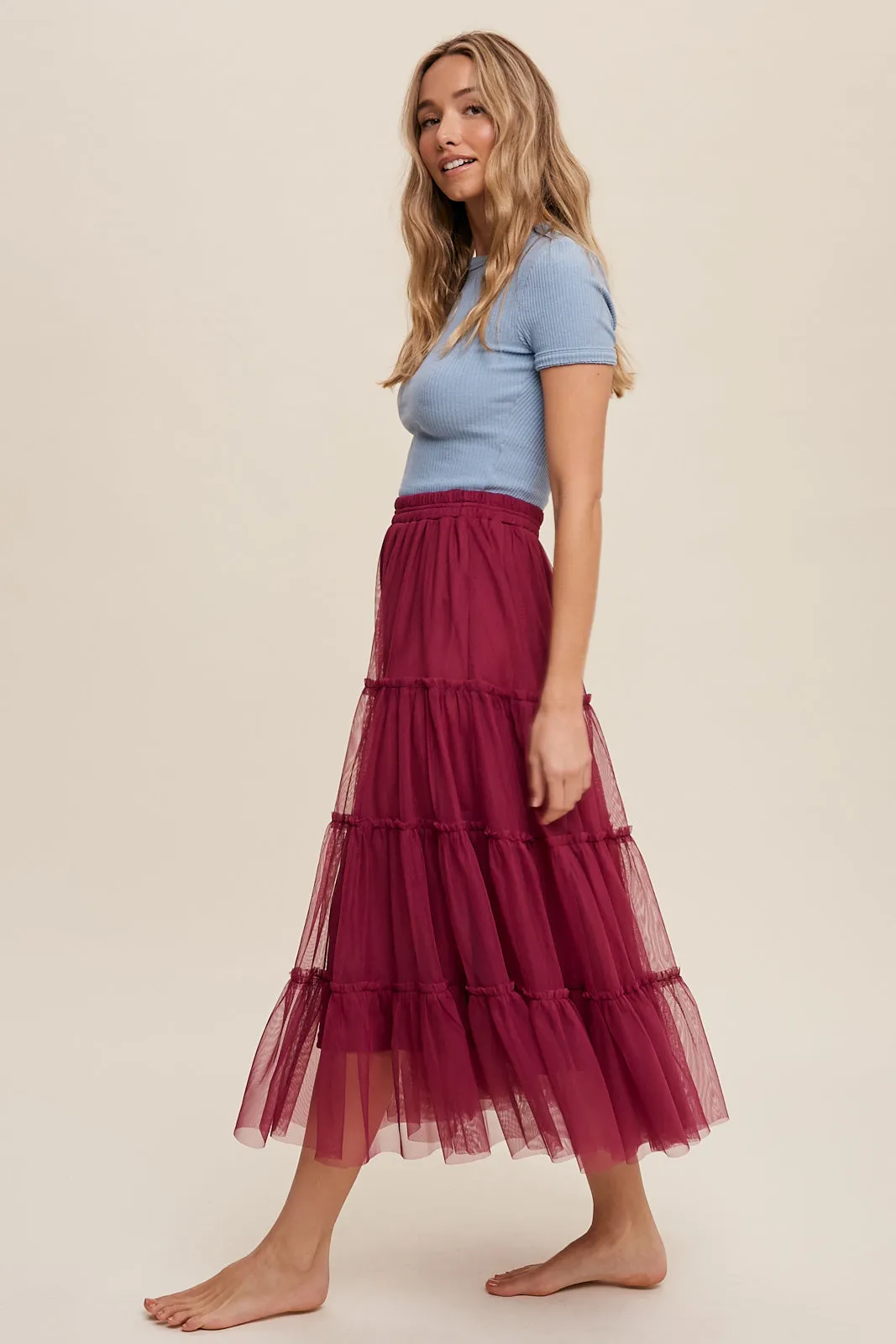 Your Favorite Tiered Mesh Flouncy Skirt