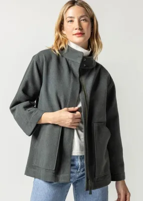 Zip Front Jacket with Pockets